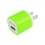 TRAVEL CHARGER 1A5V USB CHARGER GREEN